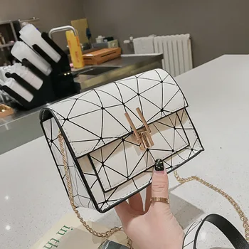 

2020 New Women Shoulder Bags Korean Version Of The Messenger Bag Handbag Chain Wild Crack Printing Wild Shoulder Bag