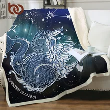 Постельные принадлежности Outlet одеяло Созвездие для кровати Galaxy постельное белье со звездами Capricornus шерпа Флисовое одеяло овечья плюшевая покрывало manta