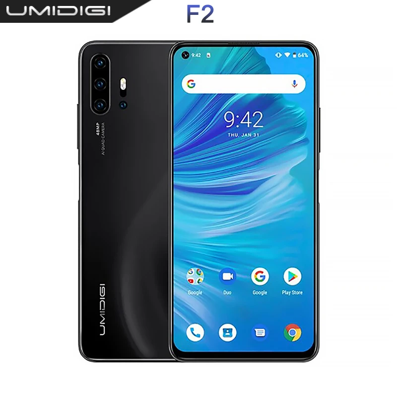 UMIDIGI F2 глобальная версия 6 ГБ 128 ГБ NFC Android 10 6,5" FHD 32MP Selfie Helio P70 48MP AI Quad камера мобильный телефон 5150 мАч