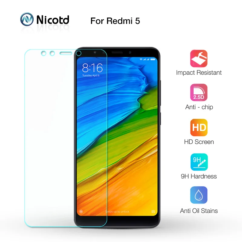 Никотд закаленное стекло 2 5 HD для Redmi Защитное экрана Оригинальное защитная