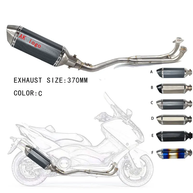 Для tmax500 выхлопная полная система для Yamaha T-max Tmax 500 530 2008- tmax530 tmax500 - Цвет: C