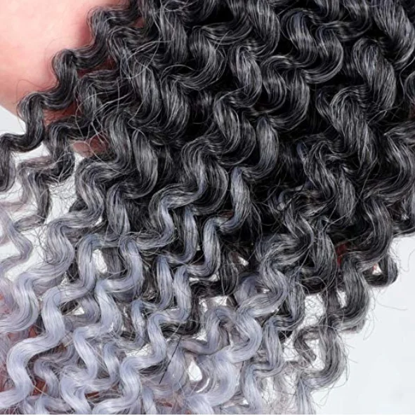 Ombre волосы для наращивания, синтетические marlybob jerry curl, ямайские пряди на крючках, афро кудрявые вязанные косы, 14 20 дюймов, оптом