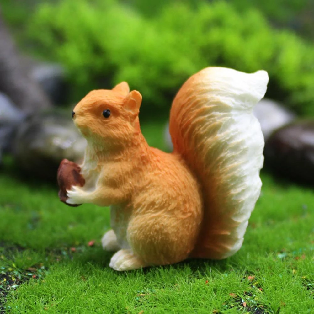 Fairy Garden Squirrel Figurine Little Model Miniature Animal  Home Decor
