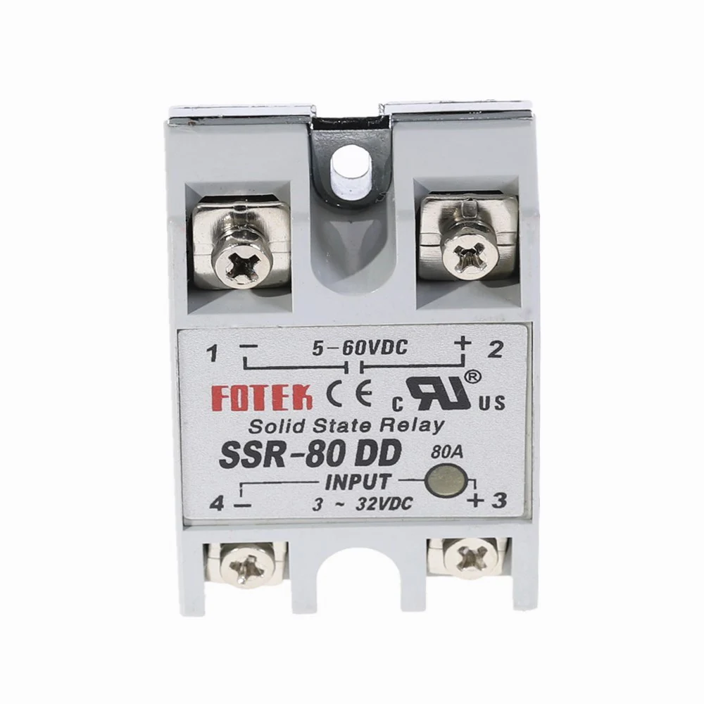 SSR 80 DD Solid State Relay – 3-32V DC Input To 3-75V DC Output, 80A, With Radiator