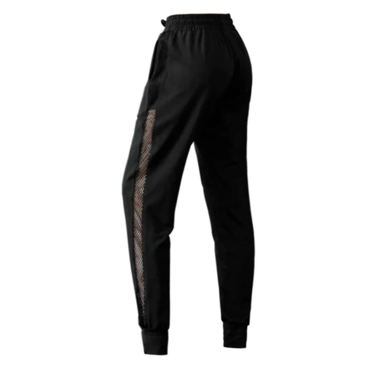 

Spring And Summer Autumn Athletic Pants Women's Side Spell Mesh Quick-Dry Elasticity Loose-Fit Drawstring Top Jogger Pants Yoga