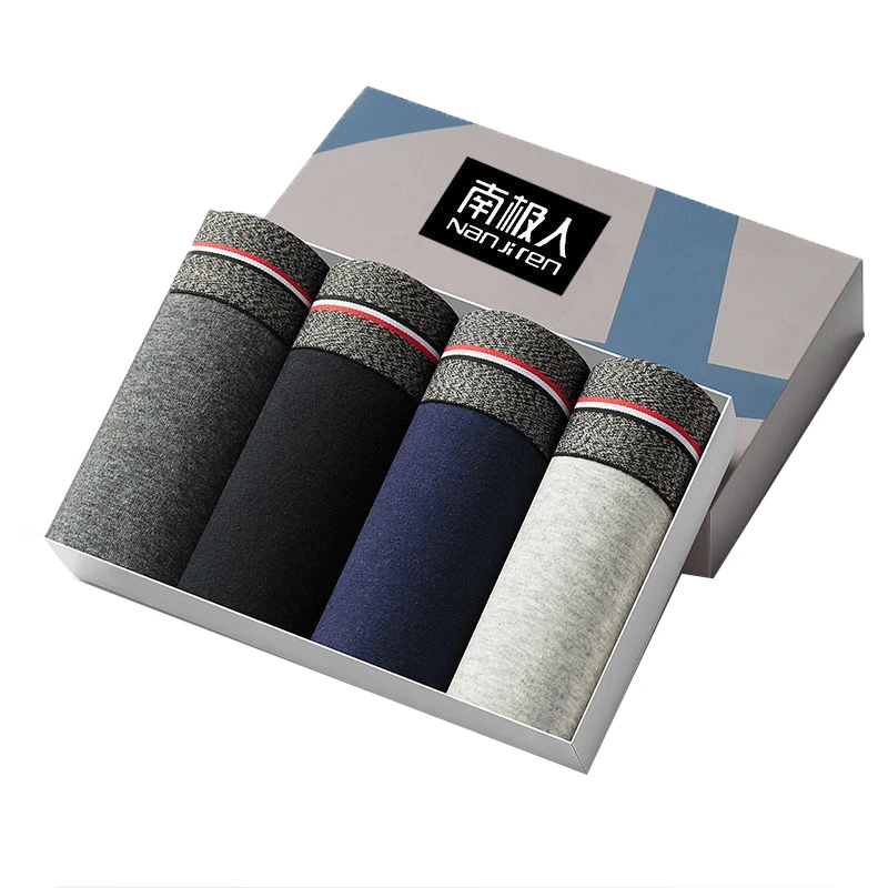 Трусы-боксеры мужские хлопковые удобные и дышащие шорты с выпуклым карманом