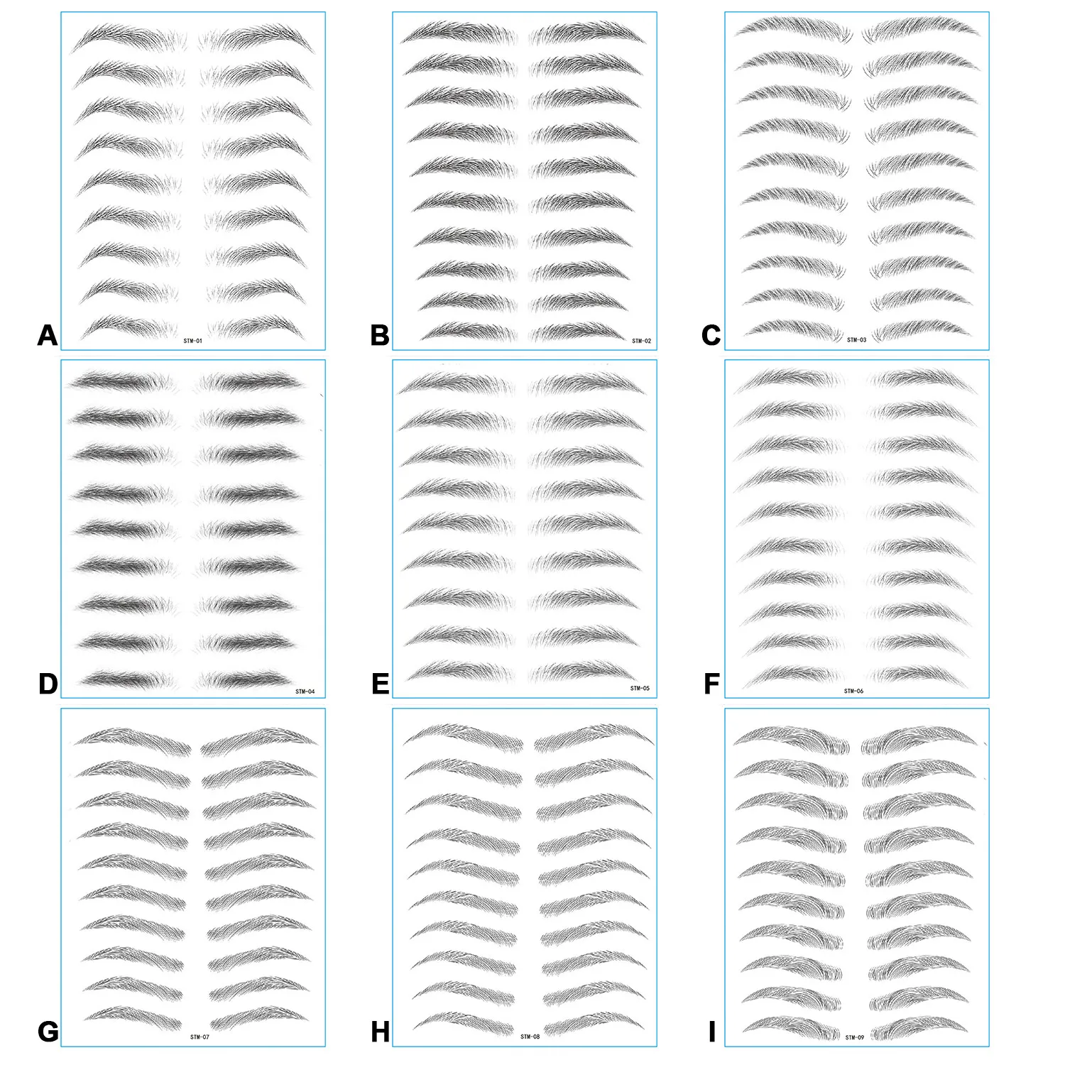 3D имитация бровей Накладка для волос водонепроницаемый на водной основе