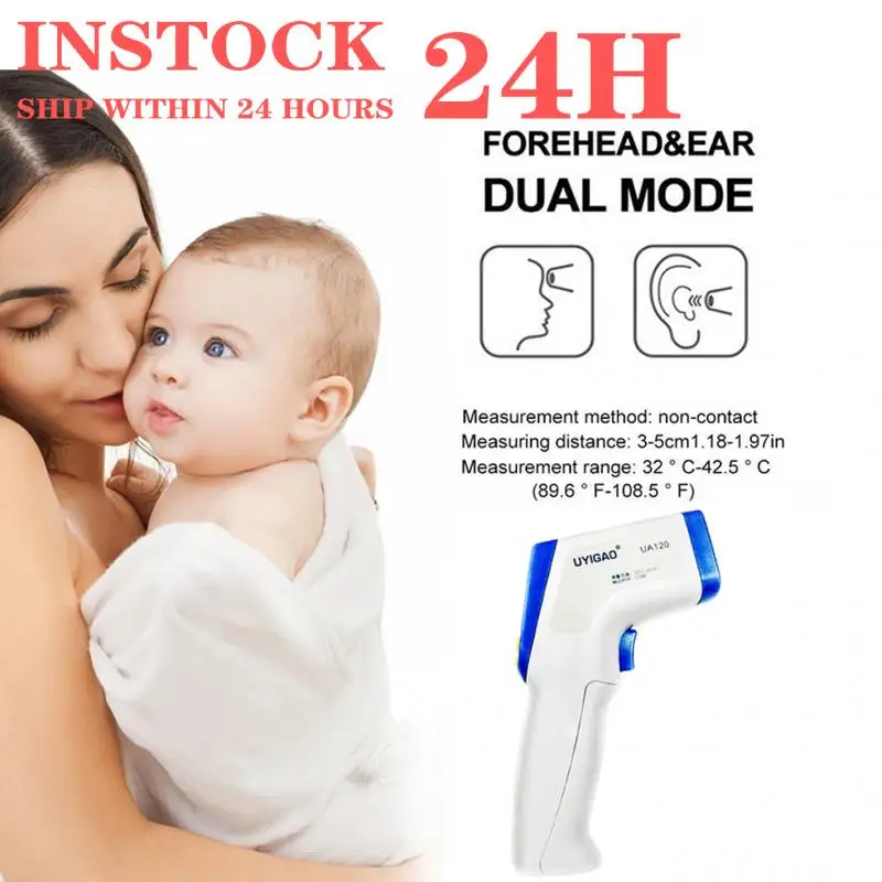 

LCD Backlight Body Thermometer Accurate Reading Non-contact Infrared Digital Forehead Intelligent Thermometer For Kids&Adults