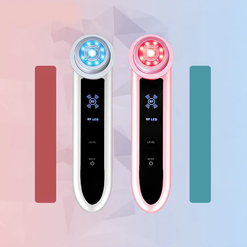  LED Phototherapy Device Face RF Radio Frequency Massager Acne Wrinkle Remover EMS Muscle Stimula V- - 4000529805321