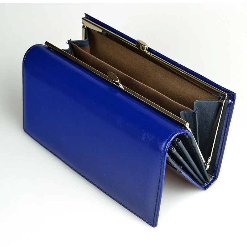 Women's Wallet High Quality Oil-Wax Genuine Leather Wallet Women Long Ladies Coin Purse Card Holder Femme Blue Purse Women's Wallet High Quality Oil-Wax Genuine Leather Wallet Women Long Ladies Coin Purse Card Holder Femme Blue Purse