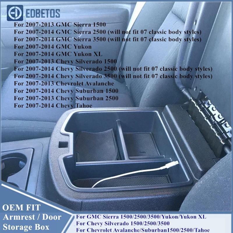 Для Chevy Tahoe/Suburban 1500/2500/Silverado 1500/2500/3500 центральная консоль коробка для хранения