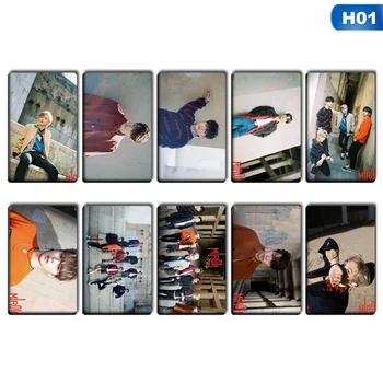 

10Pcs/set K-POP Stray Kids Sticky Lomo Cards New Fashion Crystal Card Stickers For Fans Collection Gift