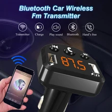 ECH8 Auto Ladegerät Hands-Free FM Transmitter Bluetooth Car Kit LCD MP3 Player Dual USB AUX-Player Auto Telefon ladegerät für iPhone
