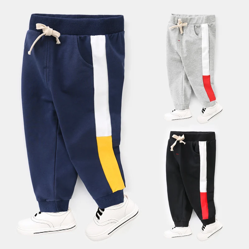 Спортивные штаны для мальчиков Новинка года, осенне-Весенняя детская одежда модная детская одежда для мальчиков 1-3 лет, U8561