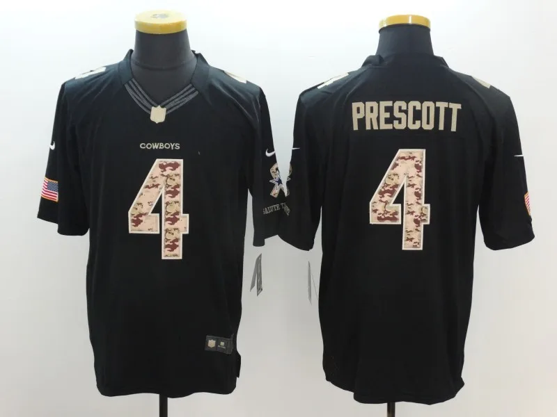 Серебристый Dallas s, Tony Romo, Emmitt Smith, Sean Lee, Jason Witten, Dez Bryant, Ezekiel Elliott Jersey - Цвет: Серебристый