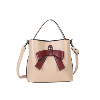 

Female bag 2020 new fashion wild bow portable bucket bag trend shoulder messenger bag bag handbag women handbags Fashion