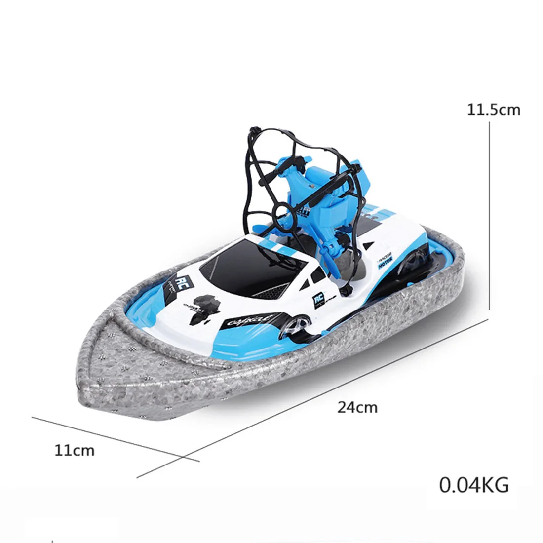 NFSTRIKE GW123 2.4G Remote Control Triphibian Drone Quadcopter Boat Vehicle Toy Children kids Christmas gifts- Red