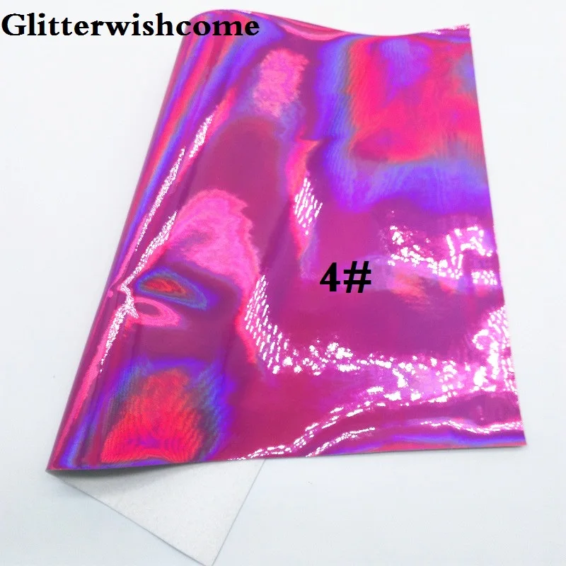 Glitterwishcome 21X29 см A4 размер винил для бантов Cuero Sintetico гладкая Переливающаяся кожа Fabirc винил для бантов, GM017A - Цвет: 4