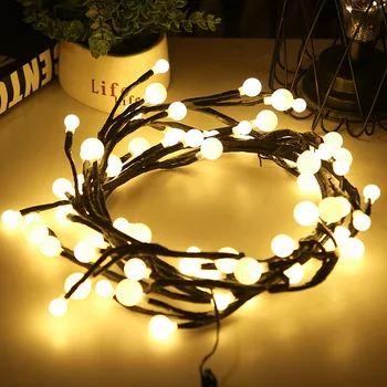 

Low-voltage Branch Rattan String Lights, Round Balls, Warm Light, Indoor and Outdoor Decoration Christmas Modeling Lights