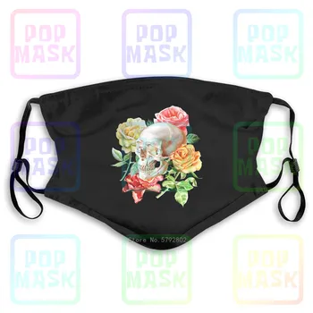

Dust Mask with Filter Skull And Spring Rose Flowers -Image By The Washable Reusable Mask