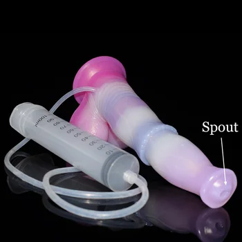NNSX New Knot Squirting Dildo With Suction Cup Silicone Horse Animal Anal Toy Jellyfish Color Masturbatory Adult 18 Sex Shop 3