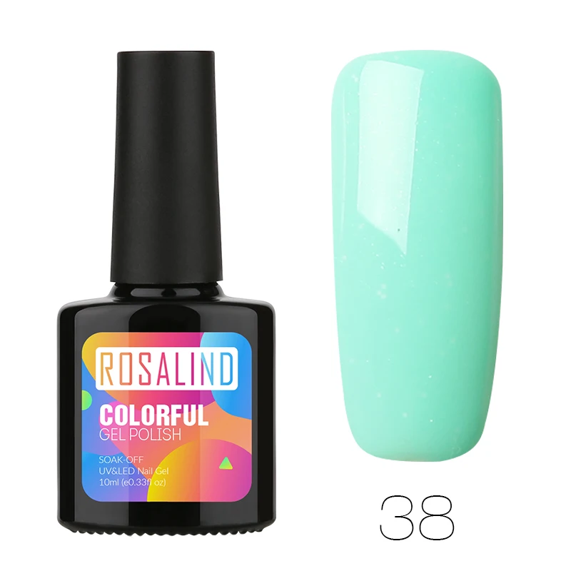 Glass 38 ROSALIND Гель-лак для ногтей Гибридный гель УФ-лак для маникюра впитывающий Полупостоянный лак 10 мл Лак для ногтей верхнее Базовое покрытие лак - Цвет: Glass 38