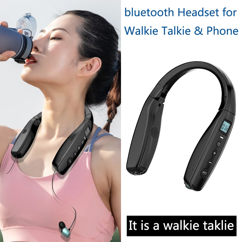 2 шт Abbree AR-669 Walkie Talkie Шейная Bluetooth гарнитура UHF 400-470 МГц 0,5 Вт 99CH наушники для двухстороннего радио и телефона