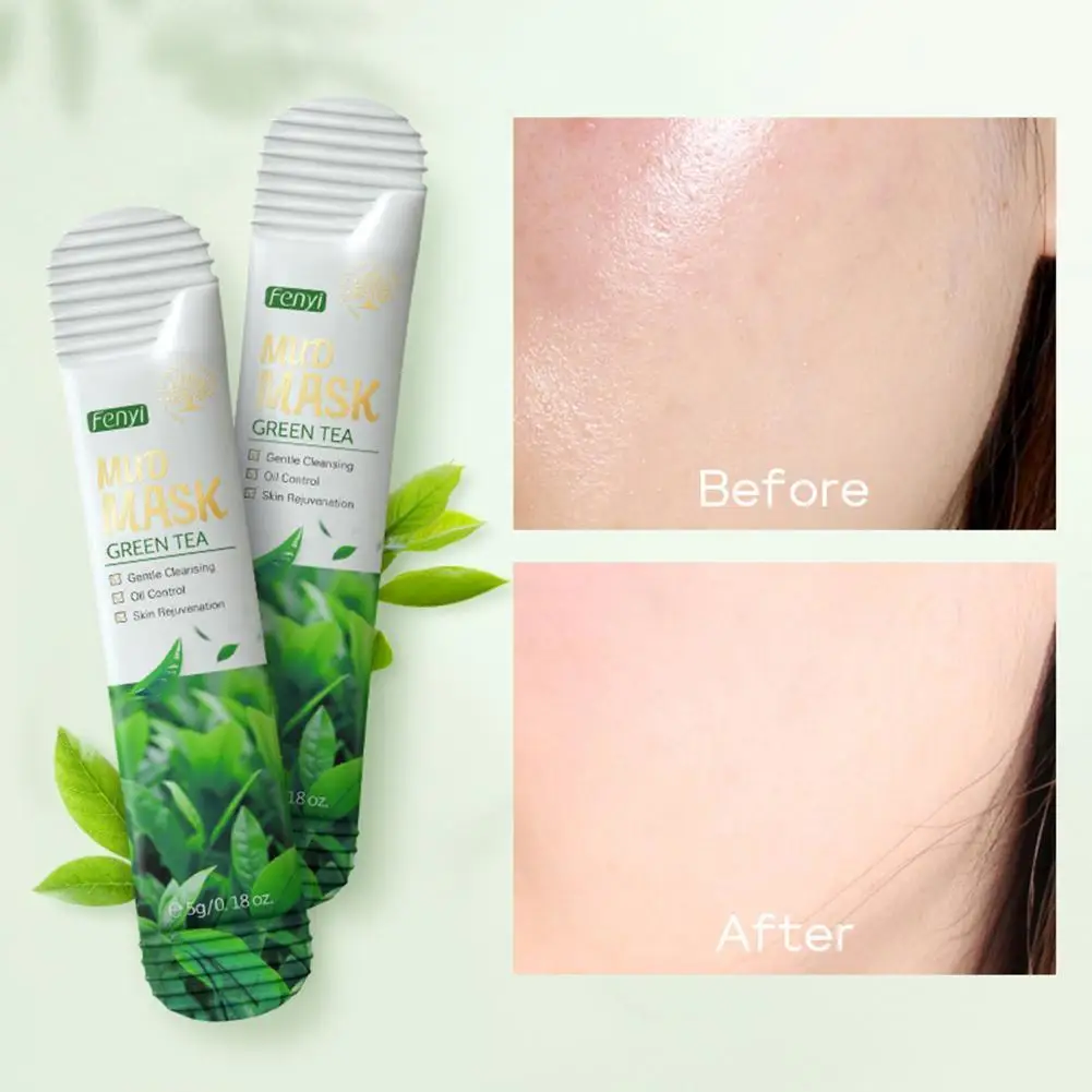 1Pcs Green Tea Mud Mask Deep Cleansing Oil Control Moisturizing Facial Remove Blackheads Acne Smoothing Skin Beauty Care | Красота и