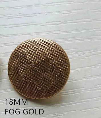 cc29 fog gold 18mm 1 лот = 10 шт. Швейные аксессуары высококачественные металлические пуговицы большая буква костюм с логотипом пальто Золотая пуговица 18мм20м22м24мм cc29 - Цвет: cc29 fog gold 18mm