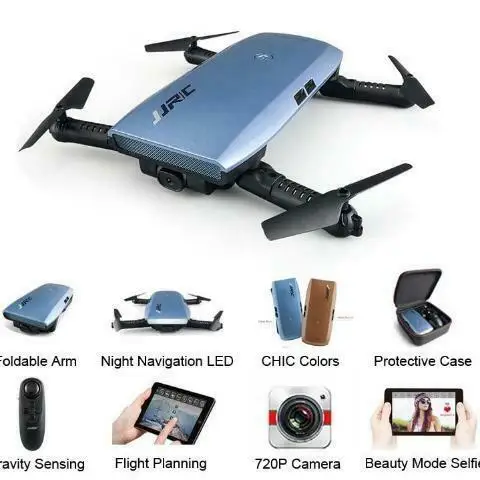 

JJRC H47 ELFIE Foldable Pocket Selfie Drone With WiFi FPV 720P HD Camera G-Sensor Controller Helicopter Waypoints vs H71 H73