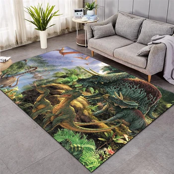 

Nordic 3D Dinosaur Carpet Kids Living Room Sofa Bedroom Kids Play Mat Cartoon Parlor Large Carpets Hallway Door Mat 12