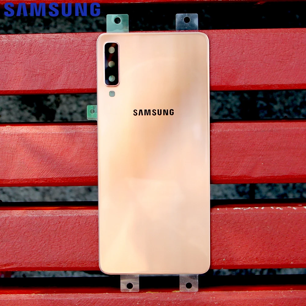 Оригинальный чехол для задней батареи SAMSUNG Задняя стеклянная крышка Samsung Galaxy A7 2018