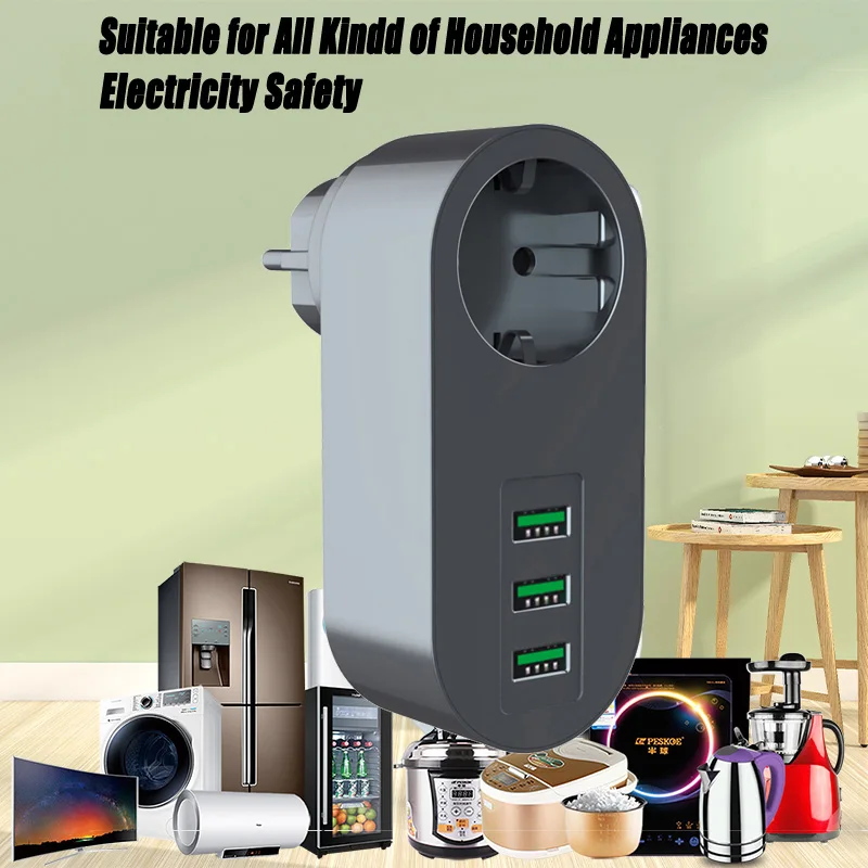 Automatic Voltage Switcher Avs 10a 100250v Power Surge Protector Eu