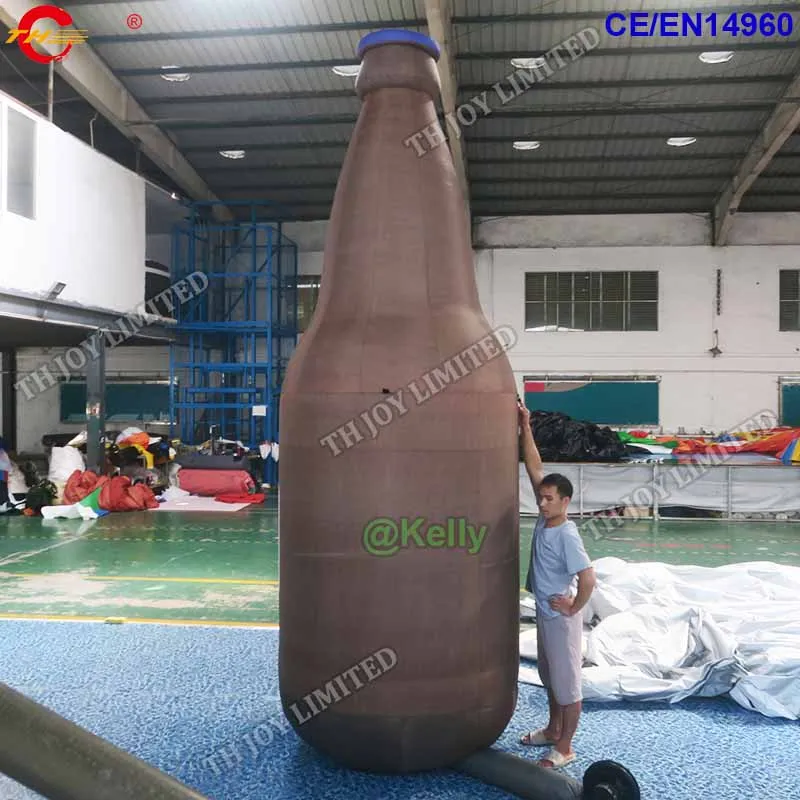Наружная реклама надувная бутылка с пивом модели для продажи, коммерческая надувная пивная банка гигантская бутылка модель воздушный шар продвижение
