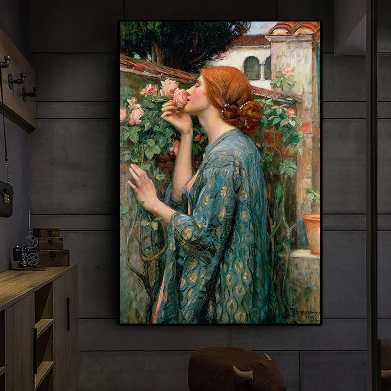 Джон Вильям Waterhouse мой милый розовый портрет настенная живопись холст Модульная