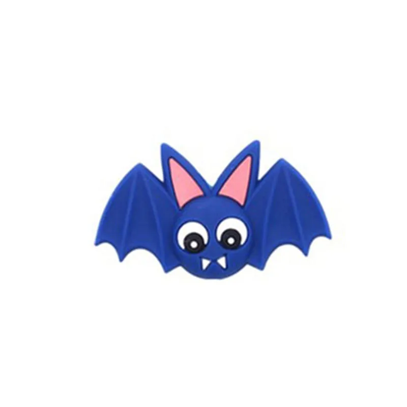 Bat Blue Чип и Дейл 5 шт Хэллоуин DIY Силиконовые Прорезыватели для зубов эльф летучая мышь дизайн Детские Прорезыватель для зубов сенсорные Мультяшные бусины Прорезыватель без BPA игрушки - Цвет: Bat Blue