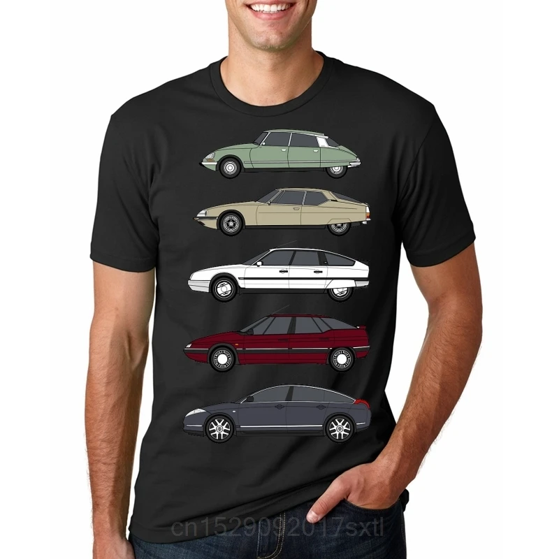 

T Shirt Men Funny tshirt Citroen Haute de Gamme Classic Car Collection (Vr 2) Graphic men T-Shirt