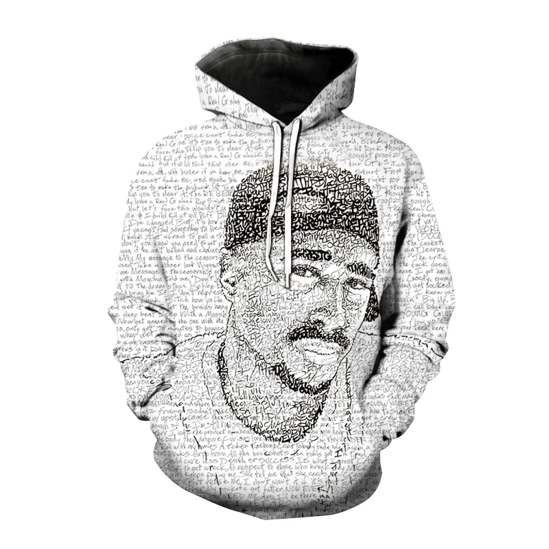 Sudadera con capucha de rapero para hombre y mujer, con estampado de Tupac, ropa deportiva a la moda, de Hip Hop|Sudaderas con capucha y sudaderas| -