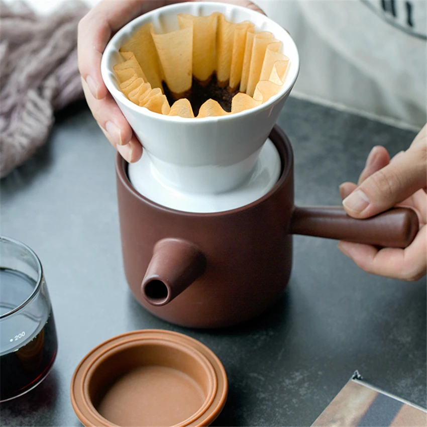 1 Набор керамическая кофейная чашка эспрессо фильтровальные чаши V60 Воронка капельного обмена кофейник портативные аксессуары для кофе