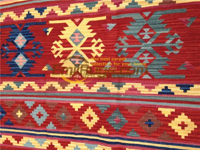 Шерстяное килим ручной работы для гостиной квадратное богемное шерстяное вязание