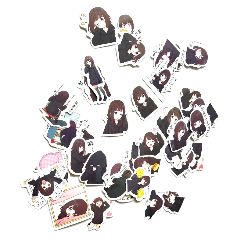 39 шт./компл. новые милые Menhera-chan девушка Смешные бумажные наклейки s домашние Книги Наклейки на украшение для ноутбука стикерные игрушки