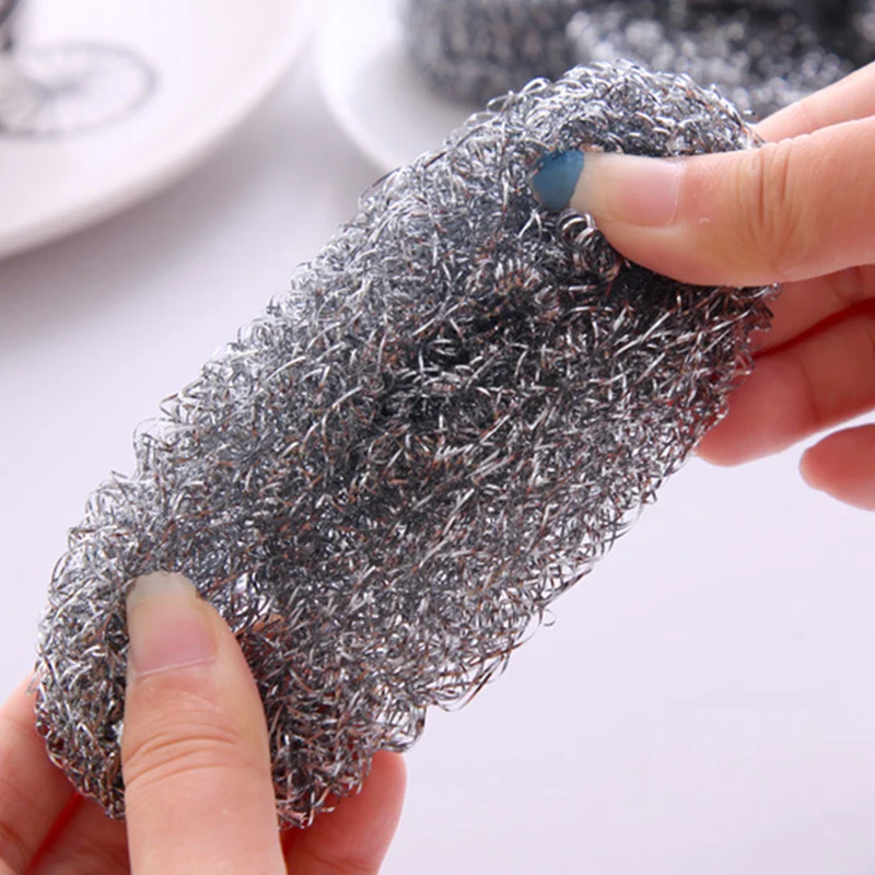 20pcs Stainless Steel Sponges Scrubbers Cleaning Ball Kitchen
