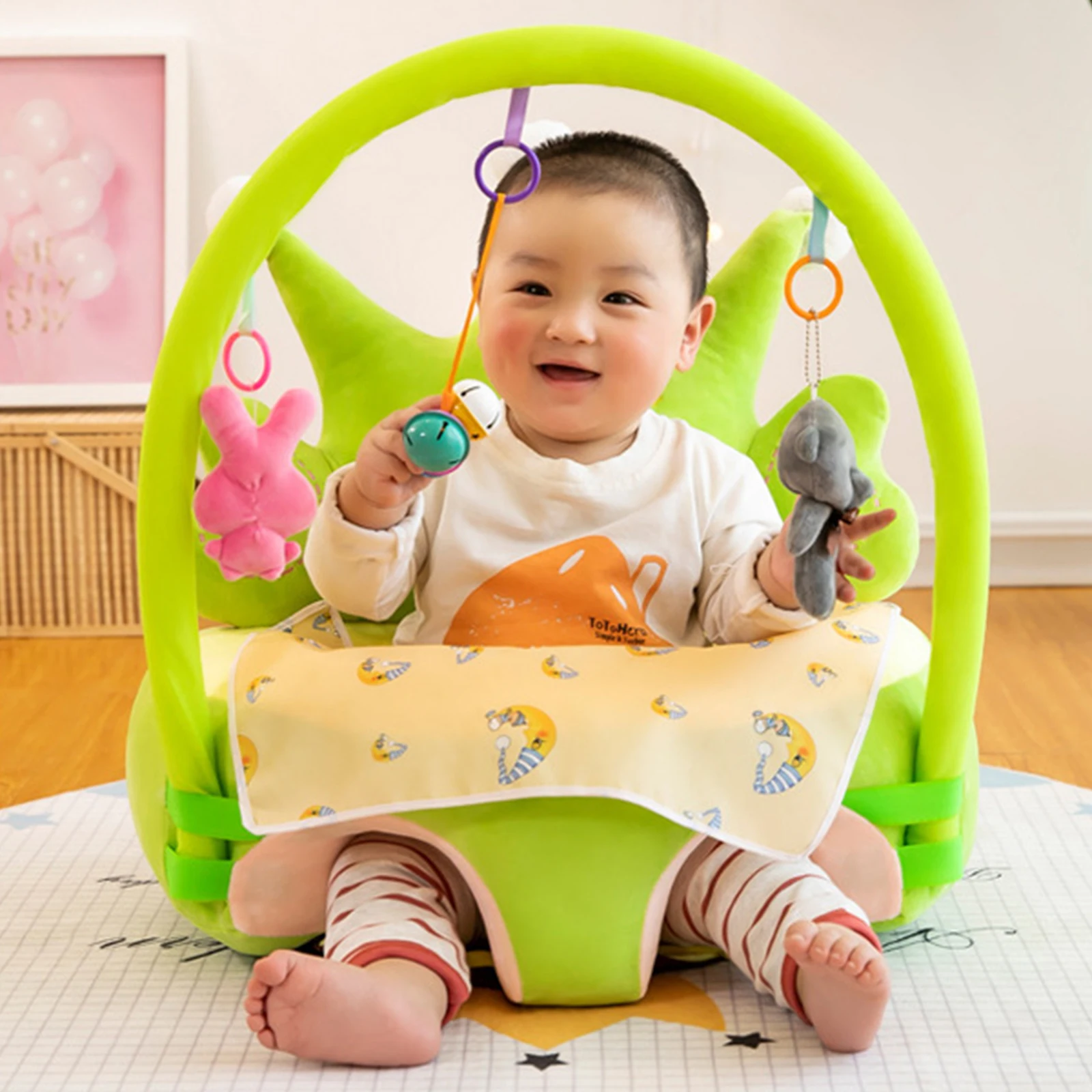 Plush Chair Baby Sofa Support Seat Cover 0-3Y Baby Sofa Support Seat Cover Washable Toddlers
