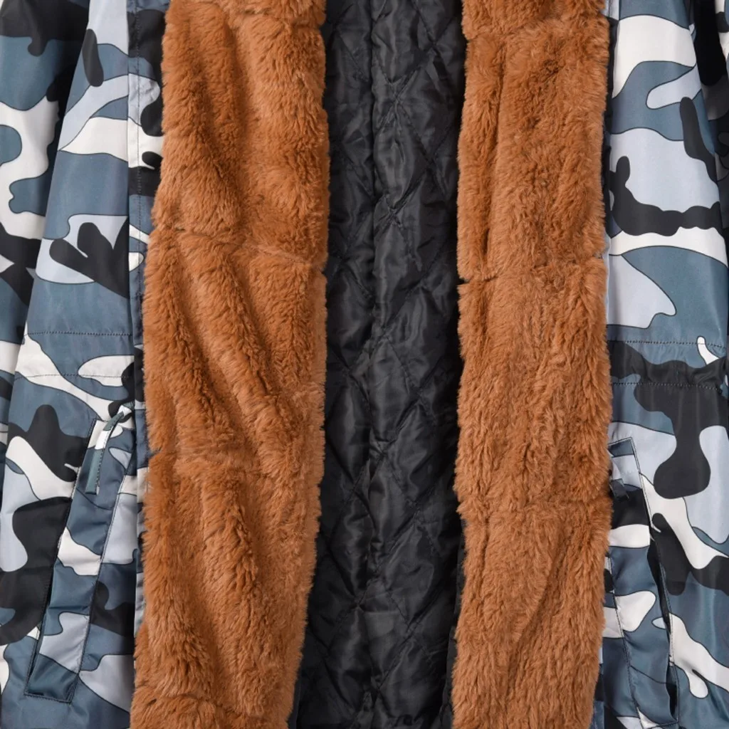 KANCOOLD пальто женские s флисовые зимние с капюшоном камуфляжные Длинные рукава пальто парки модные новые пальто и куртки для женщин 2019AUG29