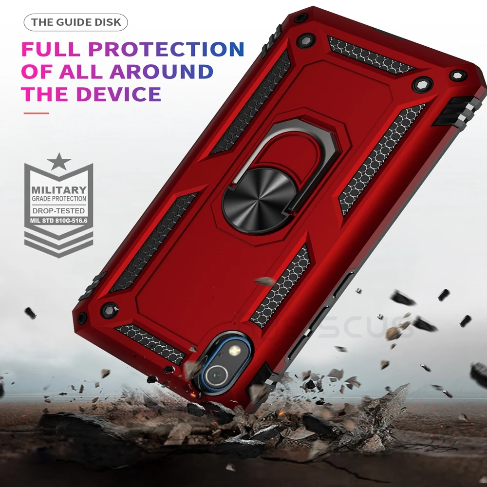 Shockproof Phone Case With Finger Ring For Xiaomi Redmi Series_voghion.com