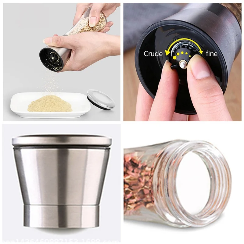 Black Pepper Sea Salt Grinder Coffee Mill Kitchen Multi-Functional Hand Flavoring Grinding Bottle And Jar