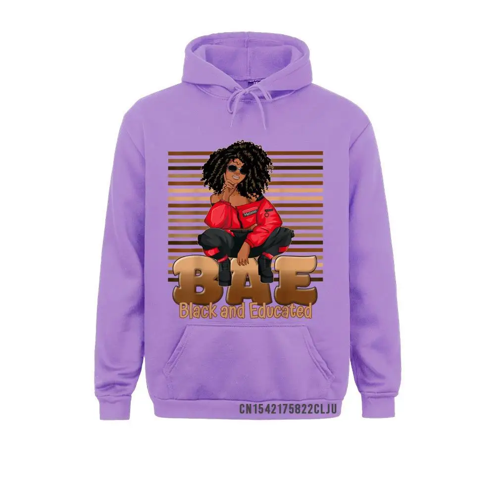 Cute Melanin BAE Black and Educated Afro Queen Woman Gift T-Shirt__97A592 Sweatshirts Summer/Fall Normal Hoodies Long Sleeve Cheap Clothes Mens Cute Melanin BAE Black and Educated Afro Queen Woman Gift T-Shirt__97A592purple
