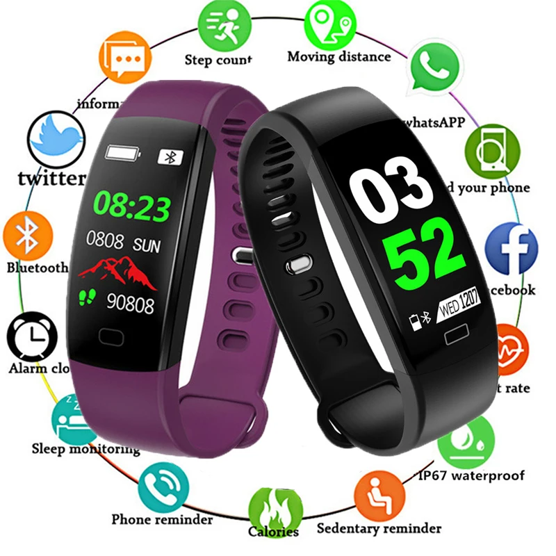 

Hot Sale F64 Smart Bracelet Fitness Tracker Wristband Blood Pressure Heart Rate Monitor with Pedometer Bracelet for Android IOS