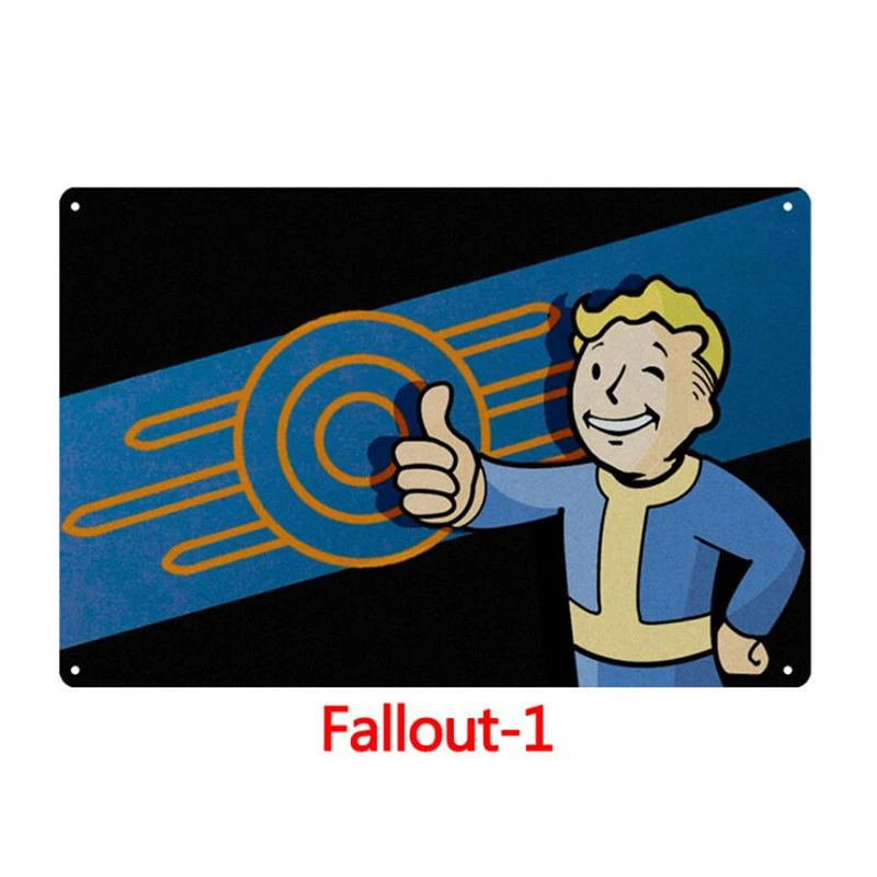 Ретро металлический оловянный плакат с подписью fallout 3 4 Игра металлический знак паб домашняя доска металлический винтажный домашний Декор настенный Декор Бар Украшение