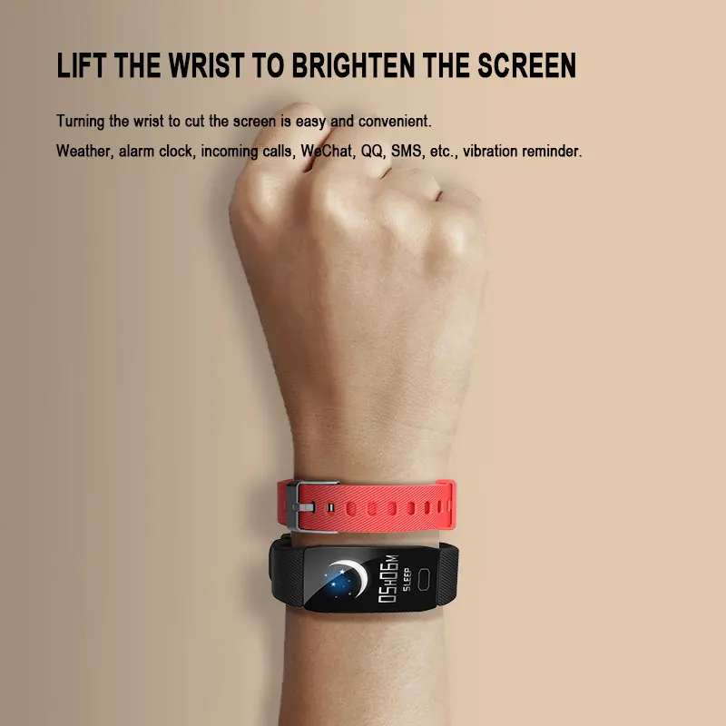 Цветной экран фитнес-Браслет спортивный монитор сердечного ритма Smartband водонепроницаемый смарт-Браслет фитнес-трекер Bluetooth Смарт-часы для мужчин